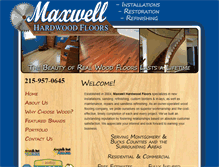 Tablet Screenshot of maxwellhardwoodfloors.com